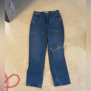 Abercrombie & Fitch curve love ultra high rise 90s straight 6 short